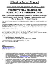 Casual Vacancy Notice