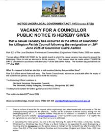 Casual Vacancy Notice